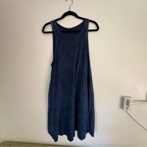 Washed Navy Tank Dress With Pockets Lulus western boho